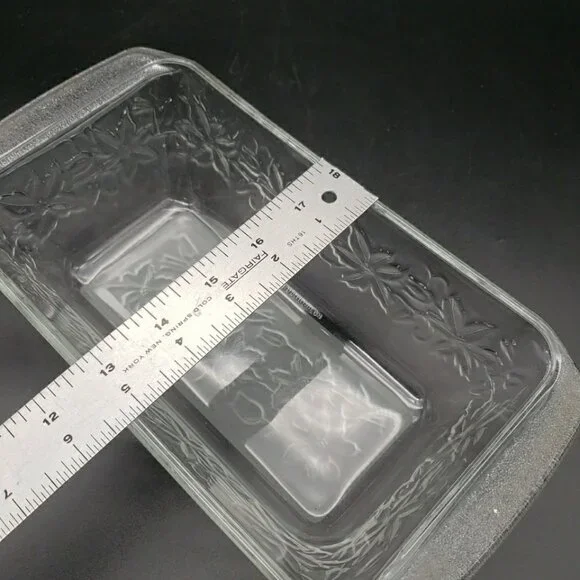 PRINCESS HOUSE Fantasia Glass Bread Loaf Pan – Embossed Floral Vintage Bakeware - Picture 8 of 8